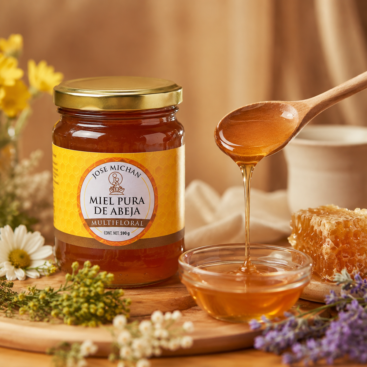 Miel Pura de Abeja Multifloral