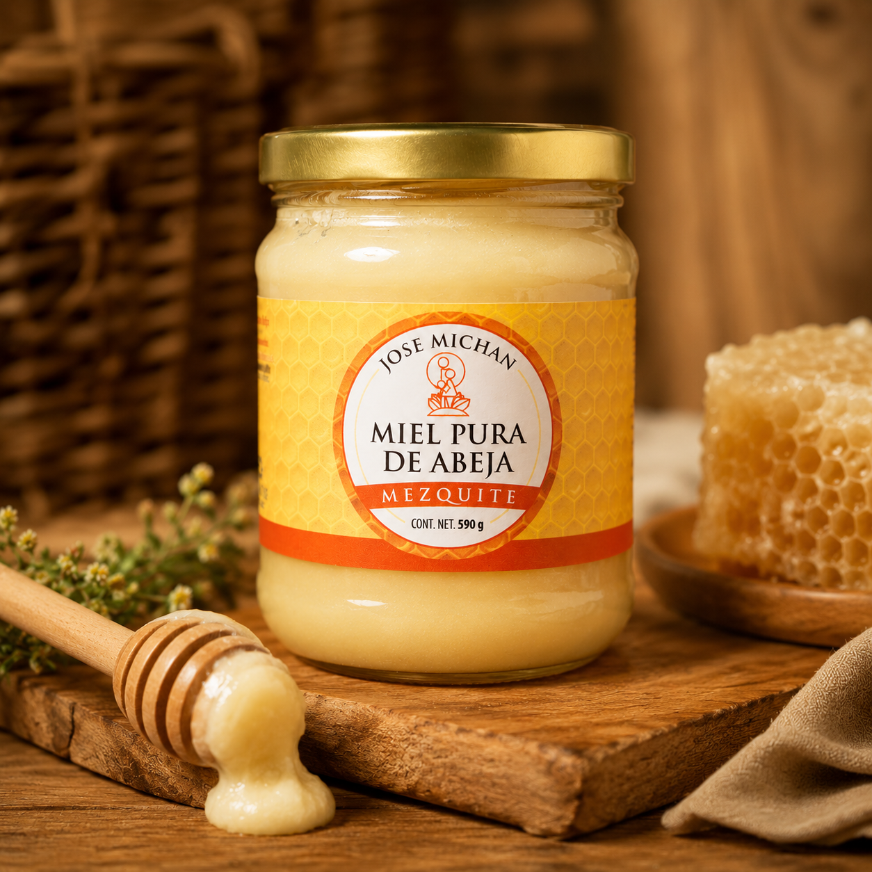 Miel Pura de Abeja de Mezquite